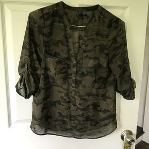 Express Tops - Camo print blouse Express Tops - Camo print blouse